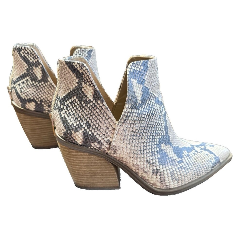 Vince Camuto Snake Print Ankle Boots